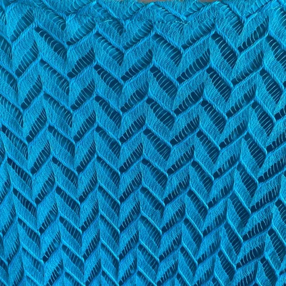 J Glee Womens Babydoll Dress L Aqua Tiered V Neck Lined Beachy Y2K - Picture 10 of 13